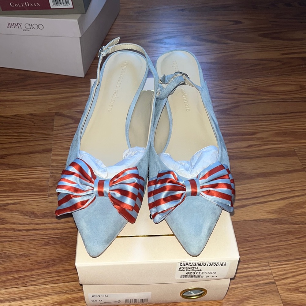 Cupcakes and Cashmere Slingbacks Suede Sz. 9.5